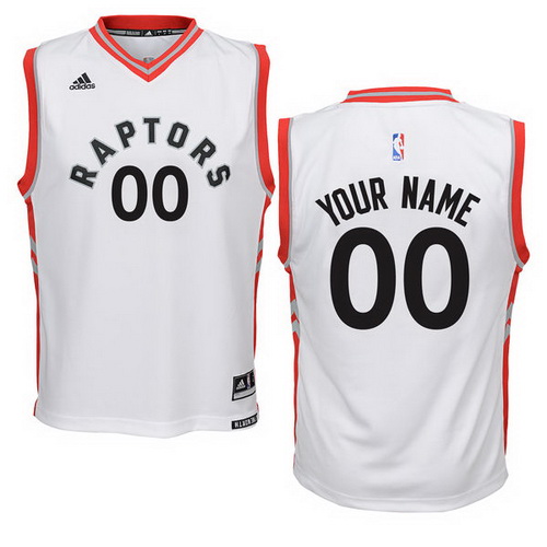 Youth Toronto Raptors adidas New White Custom Home Jersey Youth Toronto Raptors adidas New White Custom Home Jersey